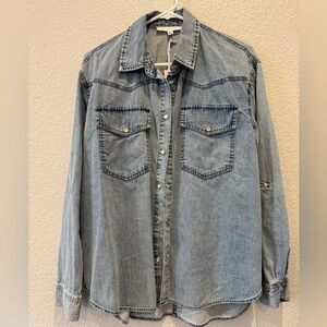 Jane and Delancey Light Blue Denim Shirt